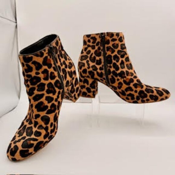 INC International Concepts Leopard Print Block Heel Ankle Boots – Size 10M - Picture 5 of 13